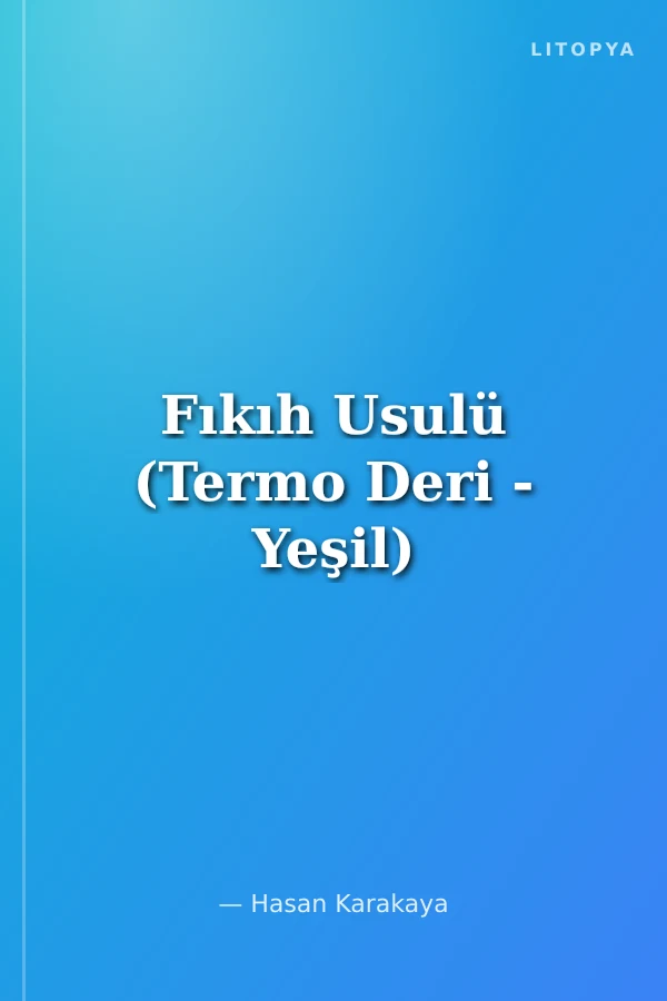 Fıkıh Usulü (Termo Deri - Yeşil)