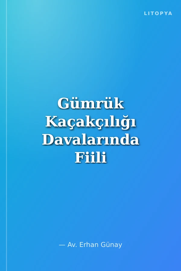 Gümrük Kaçakçılığı Davalarında Fiili Değerlendirme - Derdest