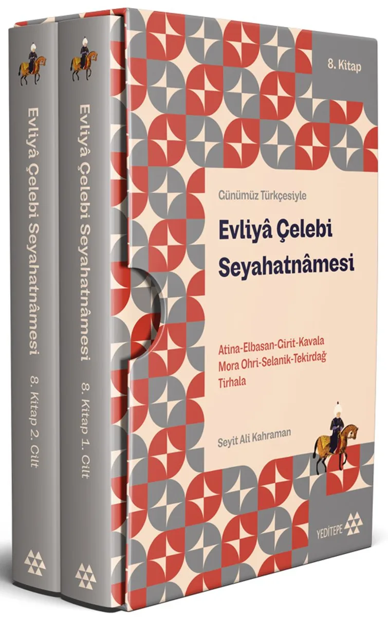 Günümüz Türkçesiyle Evliya Çelebi Seyahatnamesi 8. Kitap 2 Cilt (Kutulu) Atina-Elbistan-Girit-Kavala-Mora-Ohri-Selanik-Tekirdağ-Tırhala