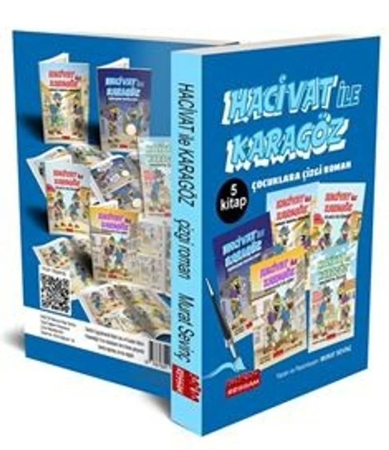 Hacivat İle Karagöz Çizgi Roman Seti 5 Kitap (1.ve 2. Sınıflara - 6+Yaş)