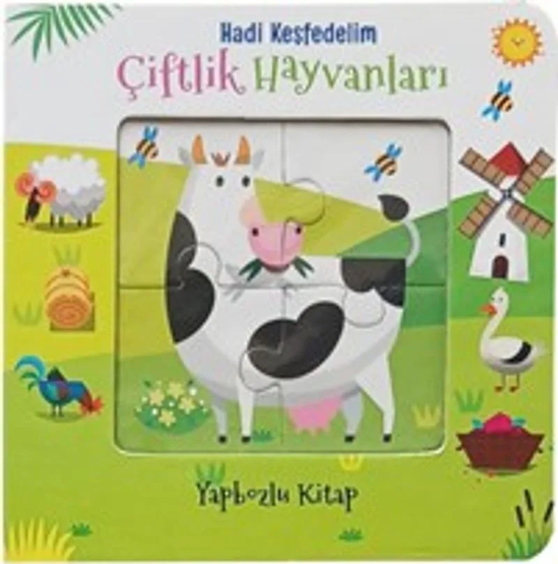 Hadi Keşfedelim - Çiftlik Hayvanları Yapbozlu Karton Kitap