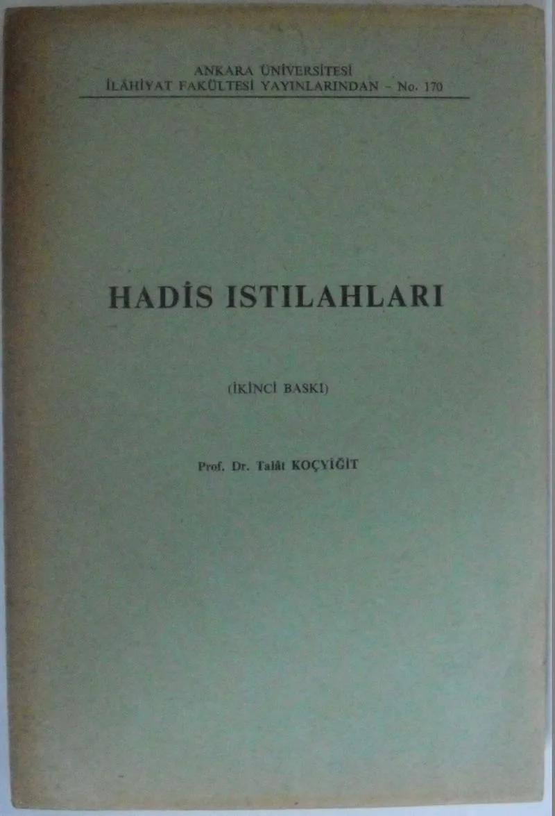 Hadis Istılahları Kod: 12-F-2