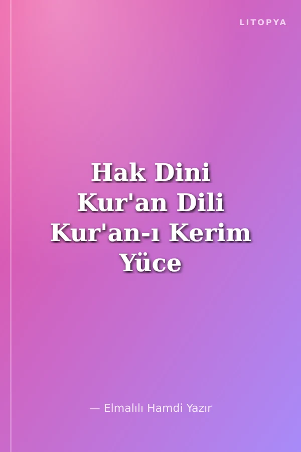 Hak Dini Kur'an Dili Kur'an-ı Kerim Yüce Meali (Hafız Boy Kod:039)