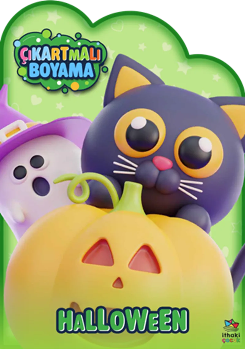 Halloween Zamanı &ndash; Çıkartmalı Boyama Kitabı