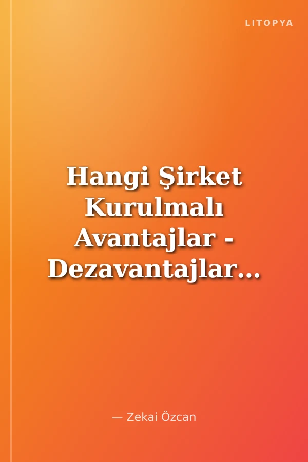 Hangi Şirket Kurulmalı Avantajlar - Dezavantajları