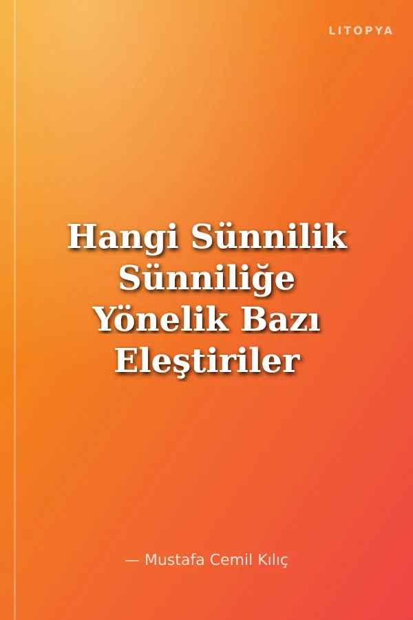 Hangi Sünnilik Sünniliğe Yönelik Bazı Eleştiriler