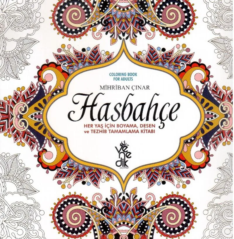 Hasbahçe Her Yaş İçin Boyama Desen ve Tezhib Tamamlama Kitabı