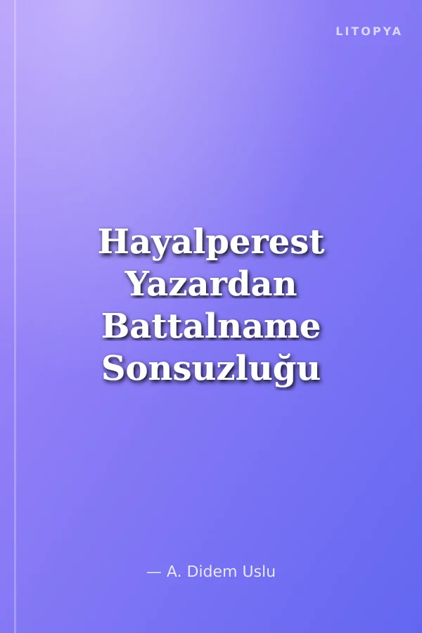 Hayalperest Yazardan Battalname Sonsuzluğu