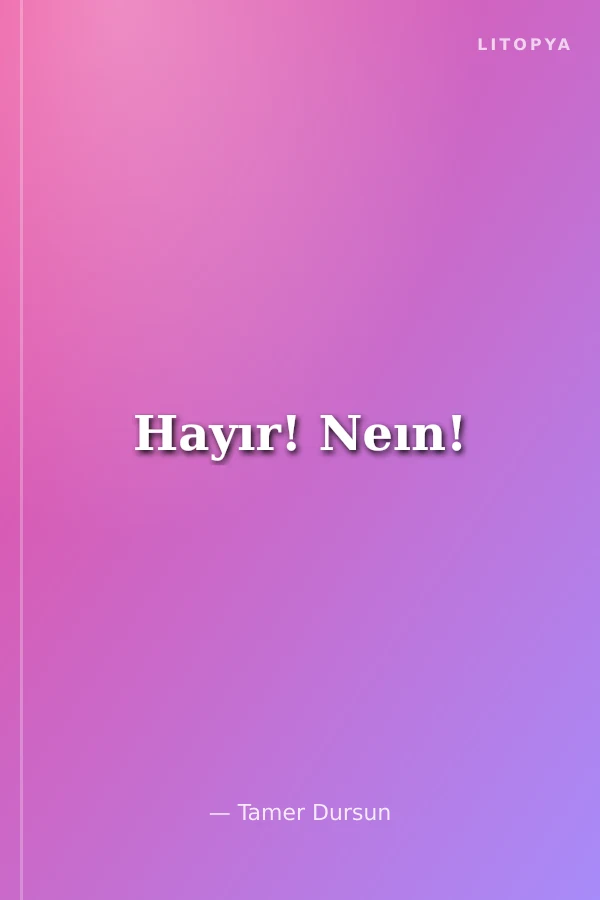 Hayır! Neın!