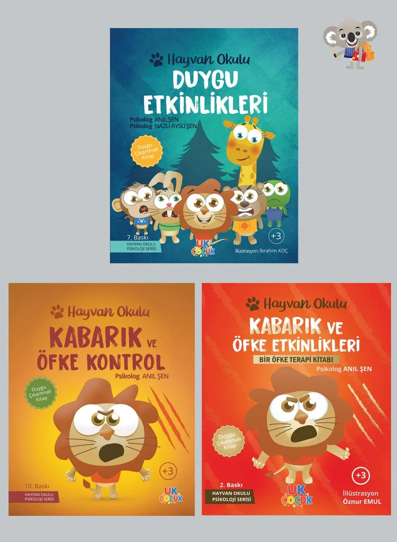 Hayvan Okulu Serisi Öfke Kontrol (3 kitapSet)