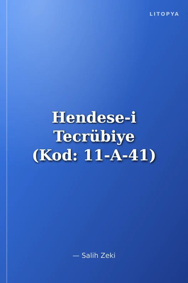Hendese-i Tecrübiye (Kod: 11-A-41)