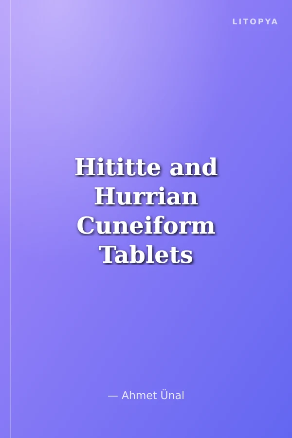 Hititte and Hurrian Cuneiform Tablets from Ortaköy (Çorum), Central Turkey