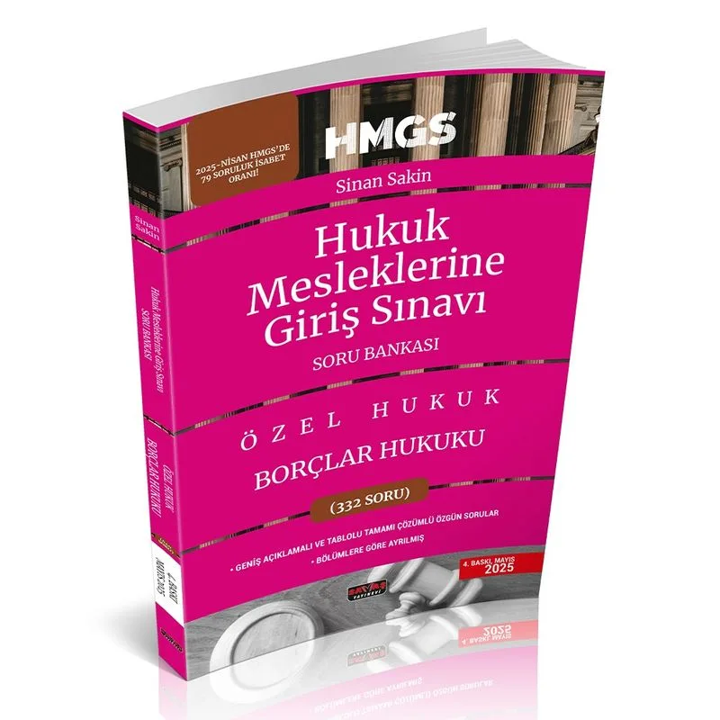 HMGS Hukuk Mesleklerine Giriş Sınavı Soru Bankası Özel Hukuk Borçlar Hukuk