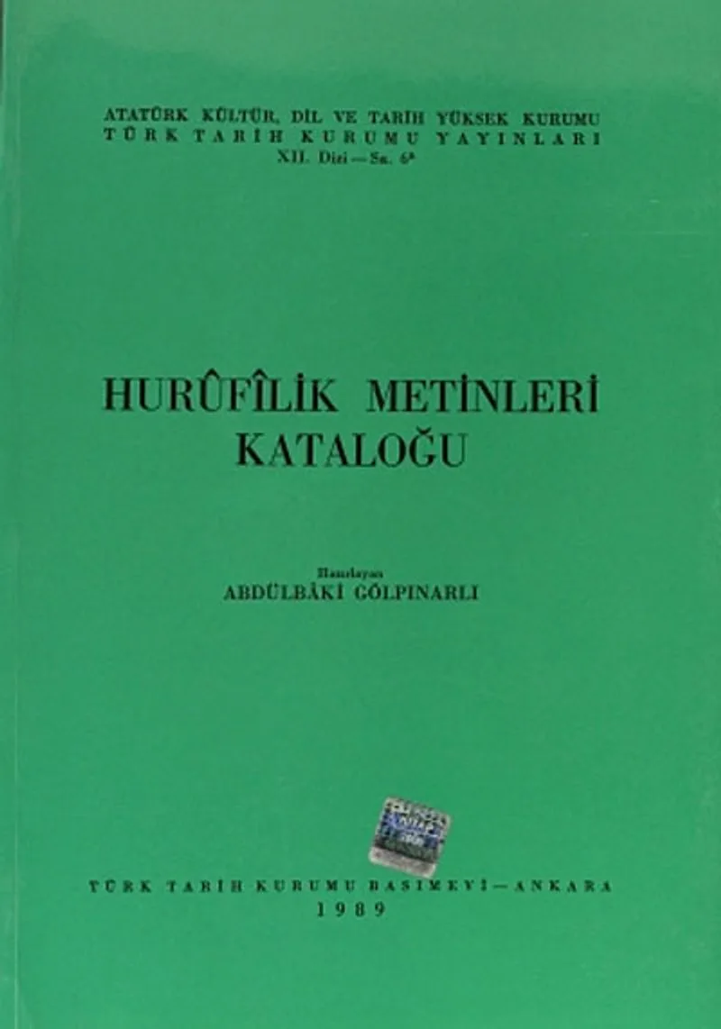 Hurufilik Metinleri Kataloğu