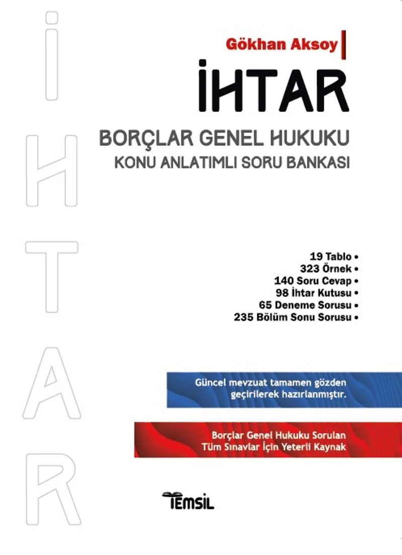 İhtar Borçlar Genel Hukuku Konu Anlatımlı Soru Bankası