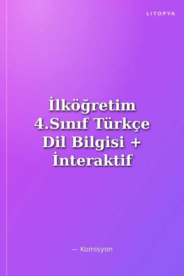 İlköğretim 4.Sınıf Türkçe Dil Bilgisi + İnteraktif Cd