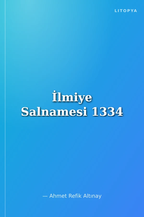 İlmiye Salnamesi 1334