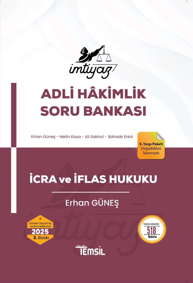 İmtiyaz Adli Hakimliğe Özel İcra Ve İflas Hukuku Soru Bankası