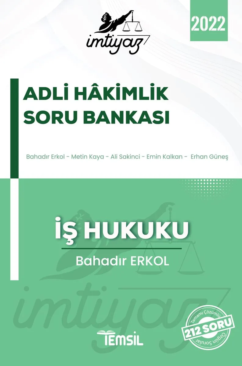 İmtiyaz Adli Hakimlik Çalışma Kitabı İş Hukuku