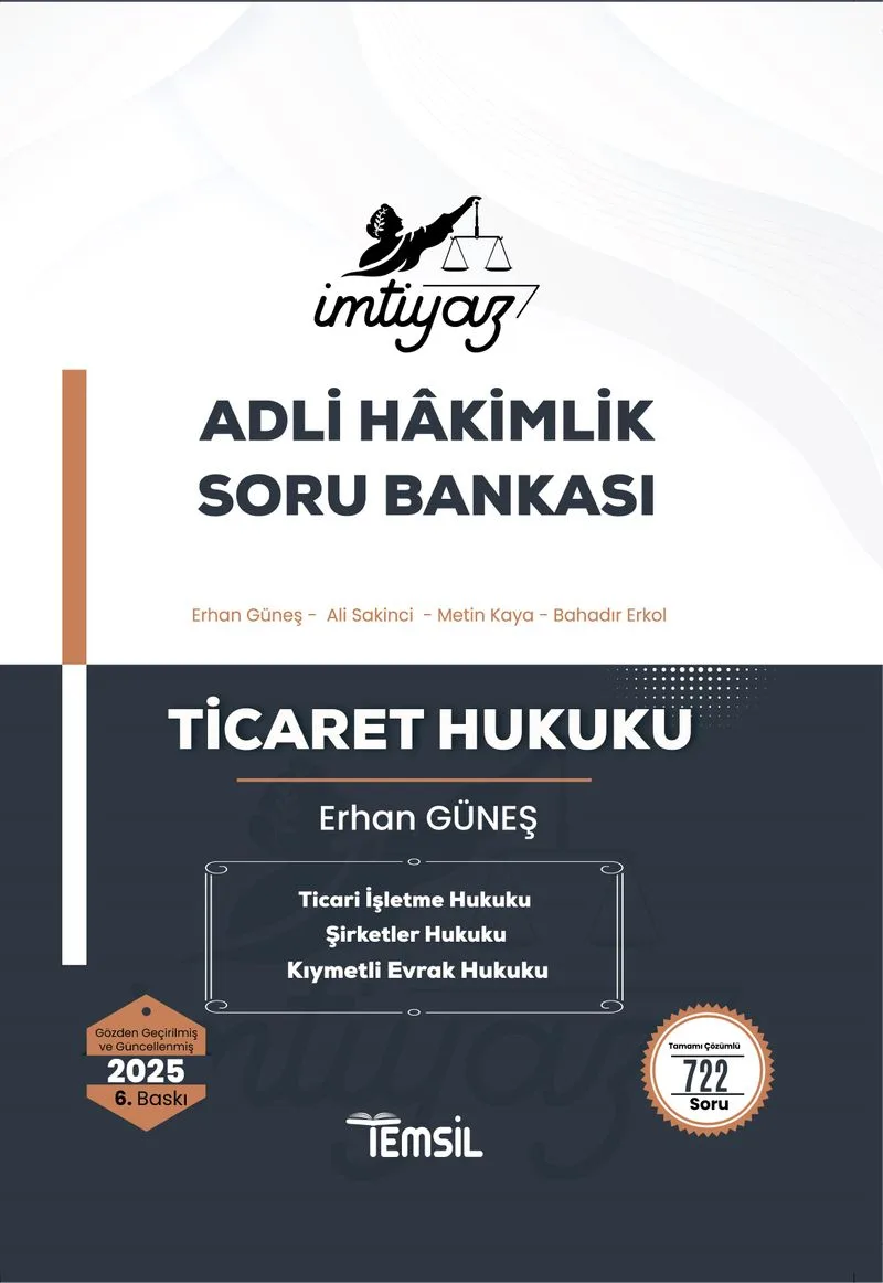 İmtiyaz Adli Hakimlik Soru Bankası Ticaret Hukuku