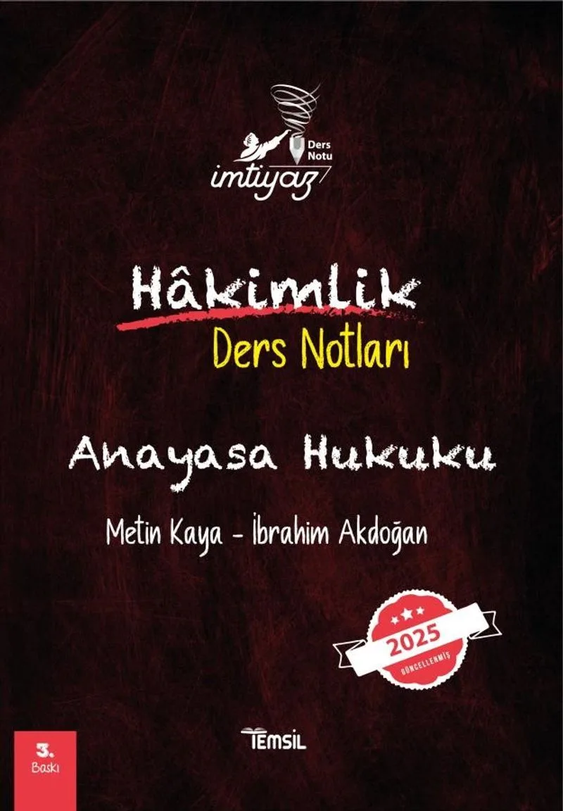 İmtiyaz Anayasa Hukuku Hakimlik Ders Notları