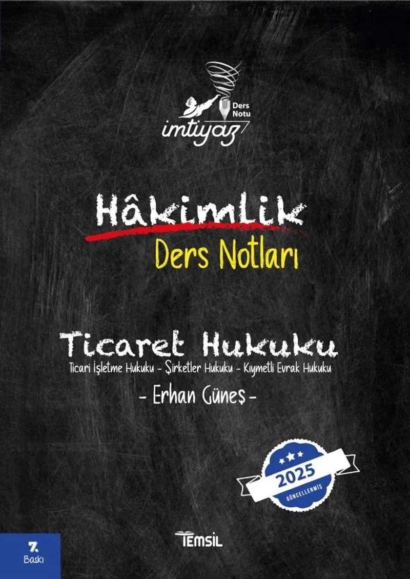 İmtiyaz Ticaret Hukuku Hakimlik Ders Notları