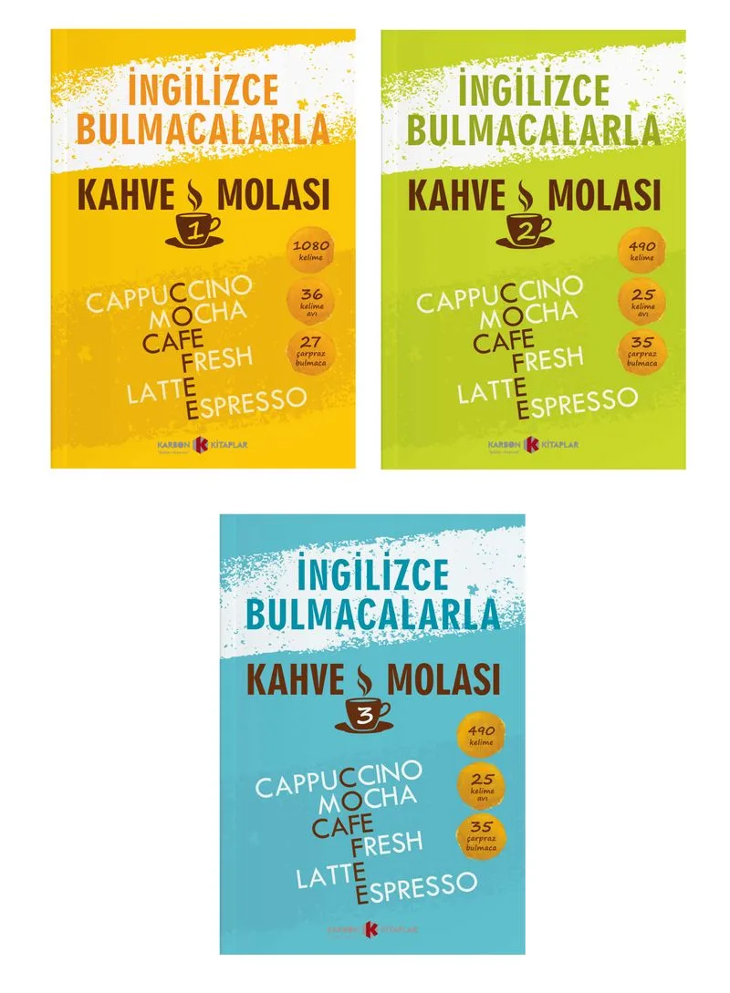İngilizce Bulmacalarla Kahve Molası Set (3 Kitap)