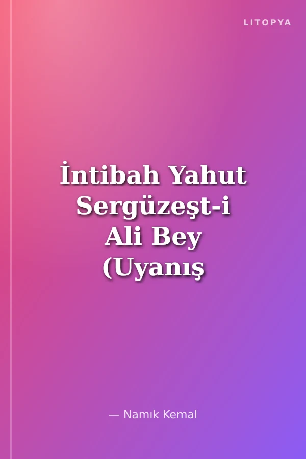 İntibah Yahut Sergüzeşt-i Ali Bey (Uyanış Yahut Ali Bey'in Macerası)