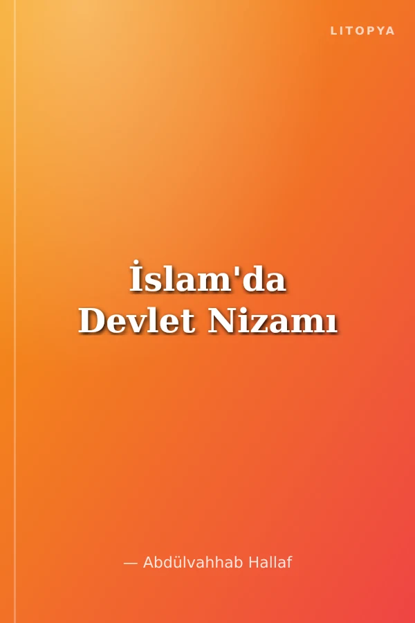 İslam'da Devlet Nizamı
