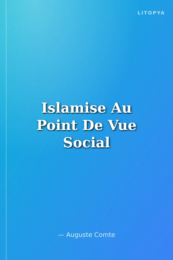 Islamise Au Point De Vue Social
