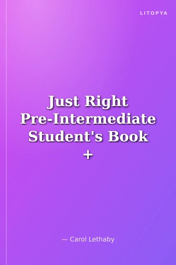Just Right Pre-Intermediate Student's Book + CD