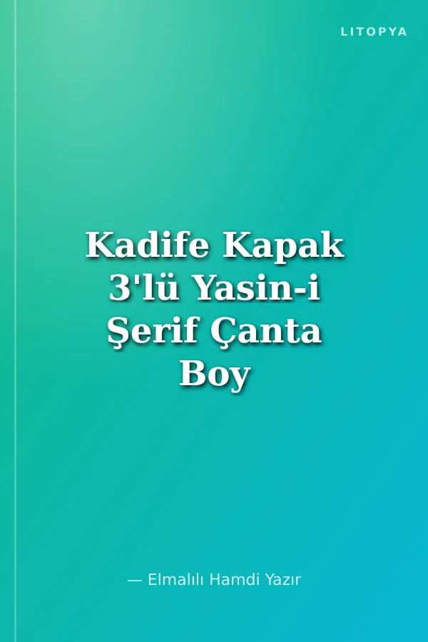 Kadife Kapak 3'lü Yasin-i Şerif Çanta Boy (Kod:F020D)