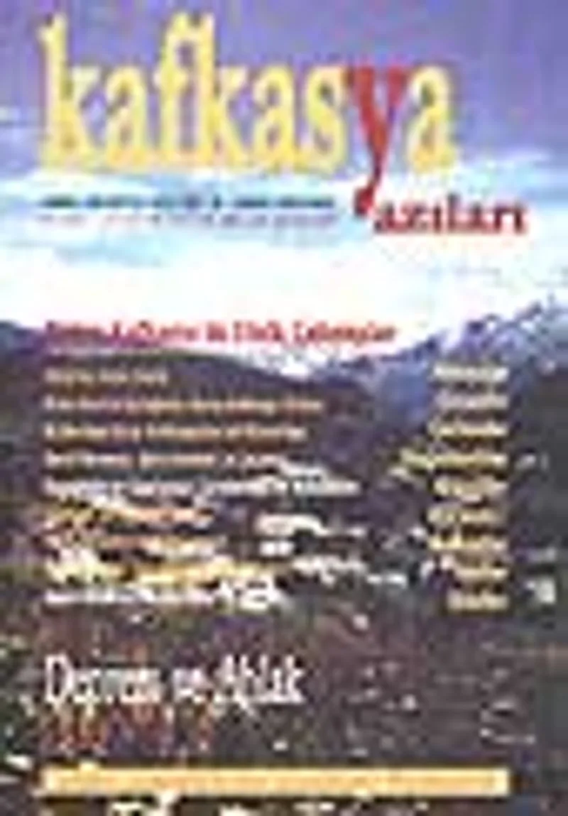 Kafkasya Yazıları (Yıl2-Sayı 7) Etnik Çatışmalar