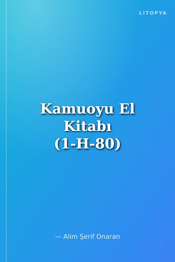 Kamuoyu El Kitabı (1-H-80)