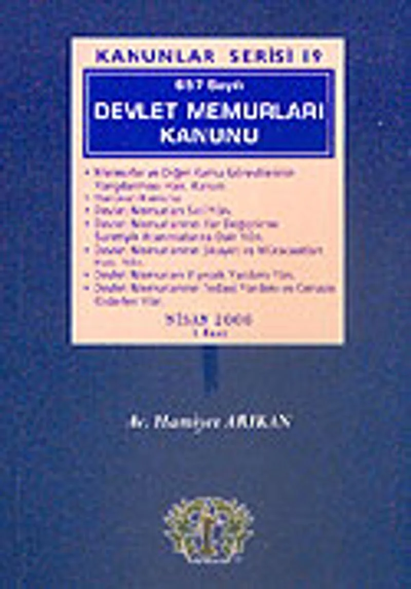 Kanunlar Serisi 19 / Devlet Memurları Kanunu 657 Sayılı