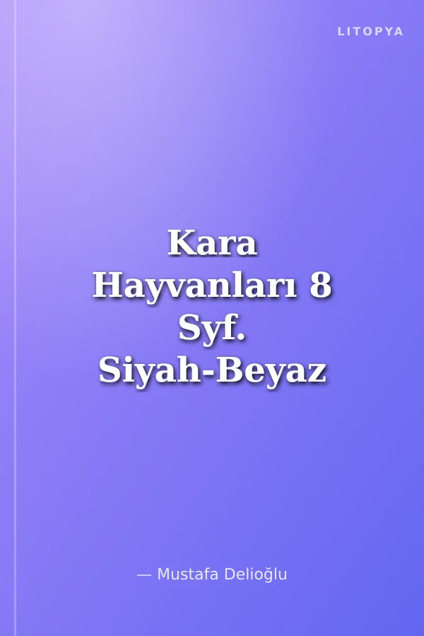 Kara Hayvanları 8 Syf. Siyah-Beyaz Boyama Kitabı