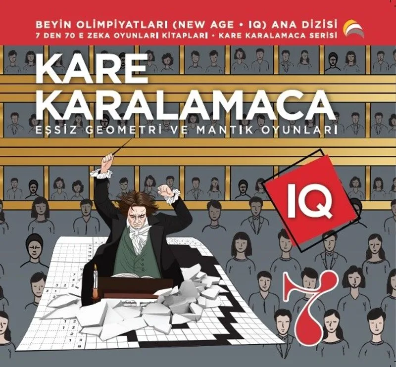 Kare Karalamaca 7 7'den 70'e Zeka Oyunları Kitapları Eşsiz Geometri ve Mantık Oyunları