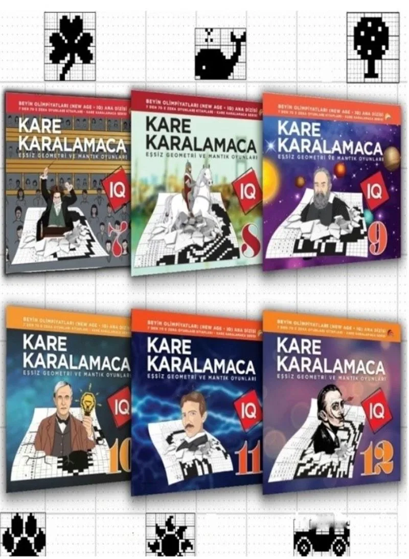 Kare Karalamaca Seti 2 / 7' den 70' e Akıl ve Mantık Oyunları (6 Kitaplık Zevkli Oyunlar)
