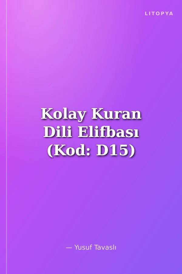 Kolay Kuran Dili Elifbası (Kod: D15)