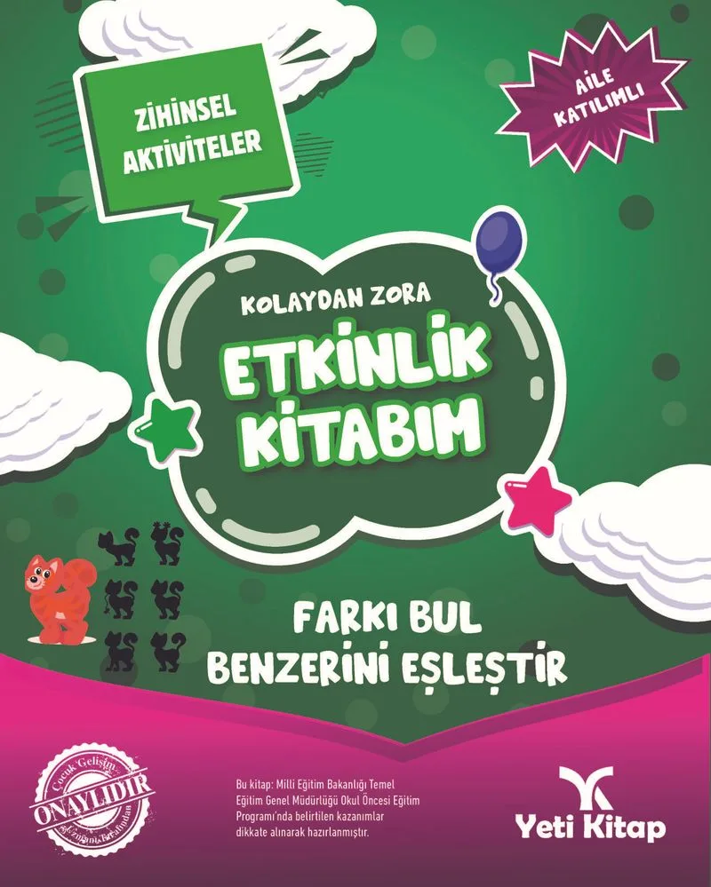 Kolaydan Zora Etkinlik Kitabım / Farkı Bul Benzerini Eşleştir