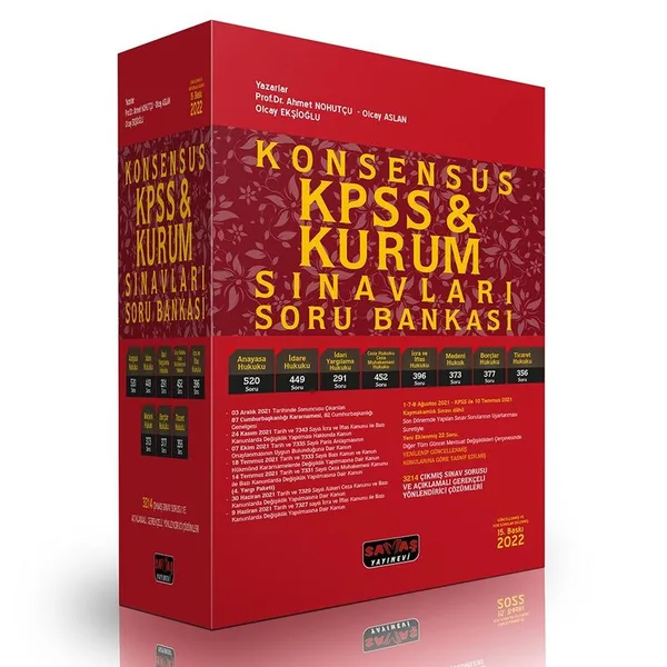 KONSENSUS KPSS Ve Kurum Sınavları Hukuk Soru Bankası 2022