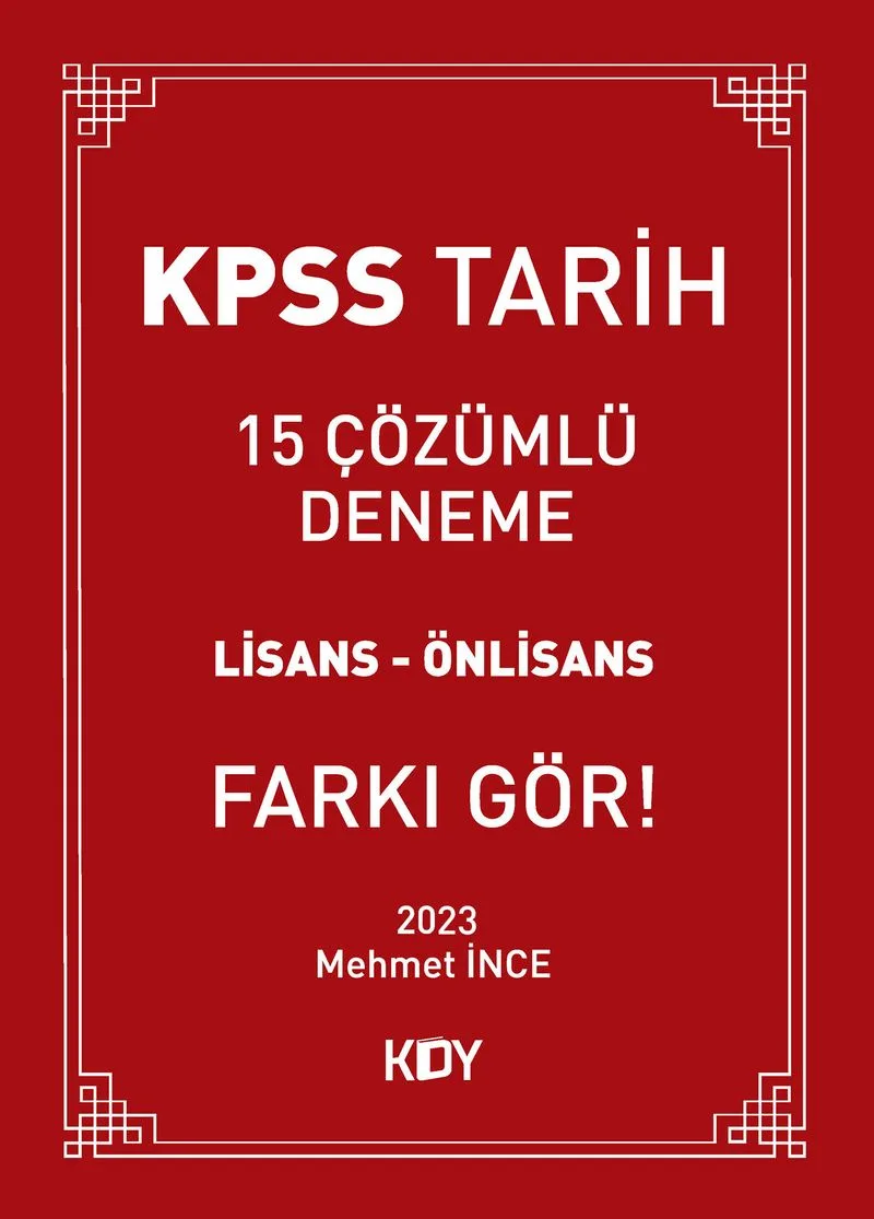 KPSS 15 Çözümlü Tarih Denemesi