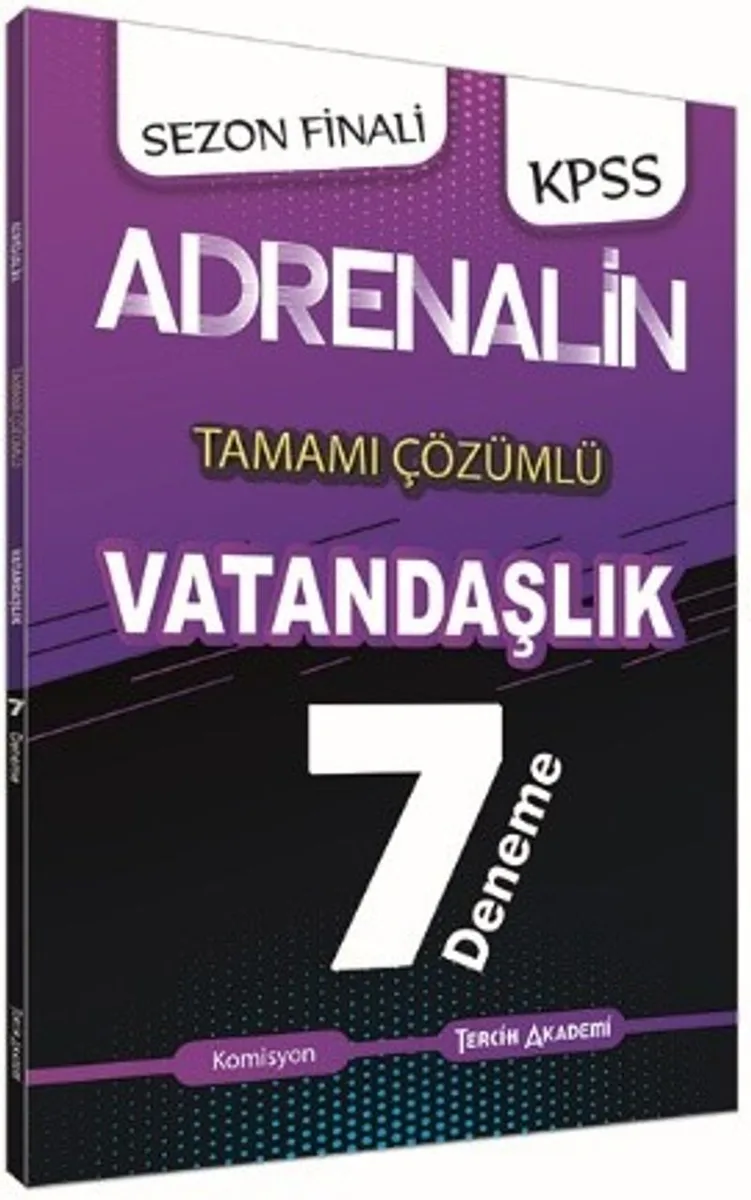 KPSS Adrenalin Vatandaşlık Tamamı Çözümlü 7 Deneme