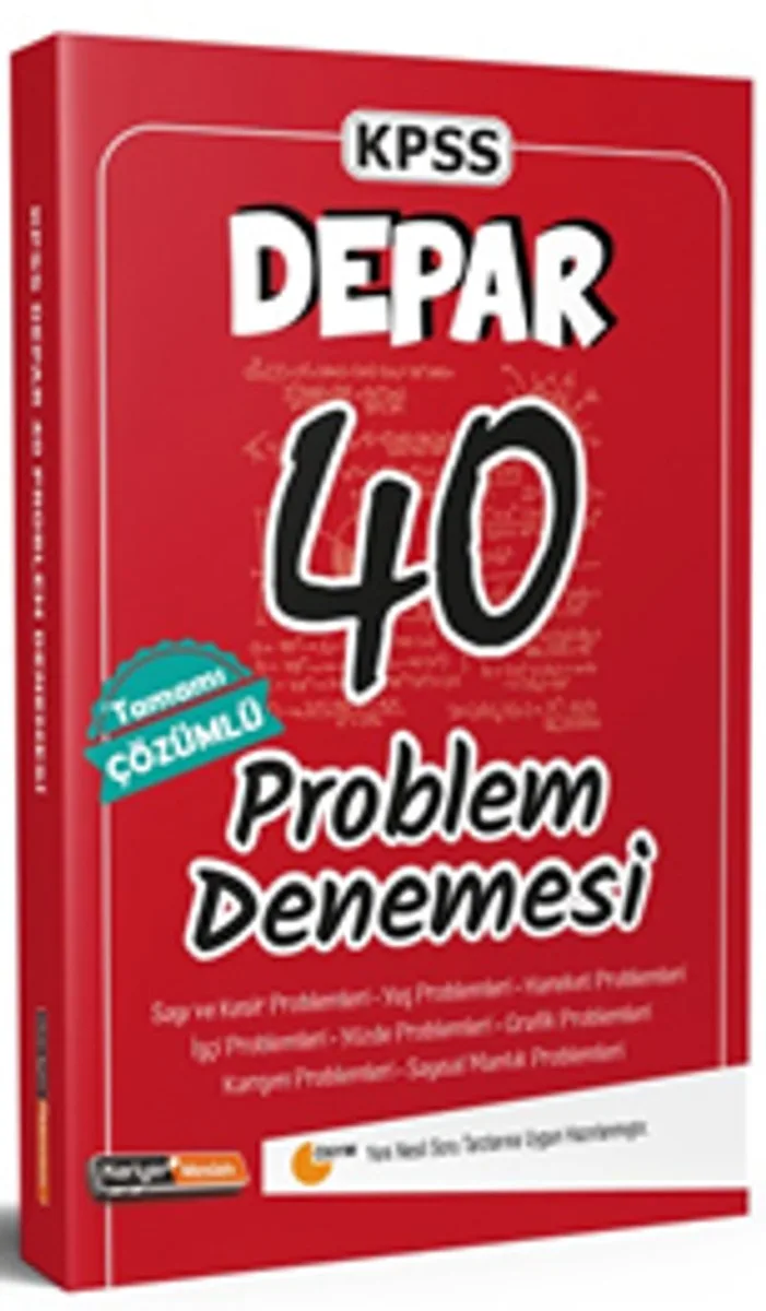 KPSS Depar Tamamı Çözümlü 40 Problem Denemesi