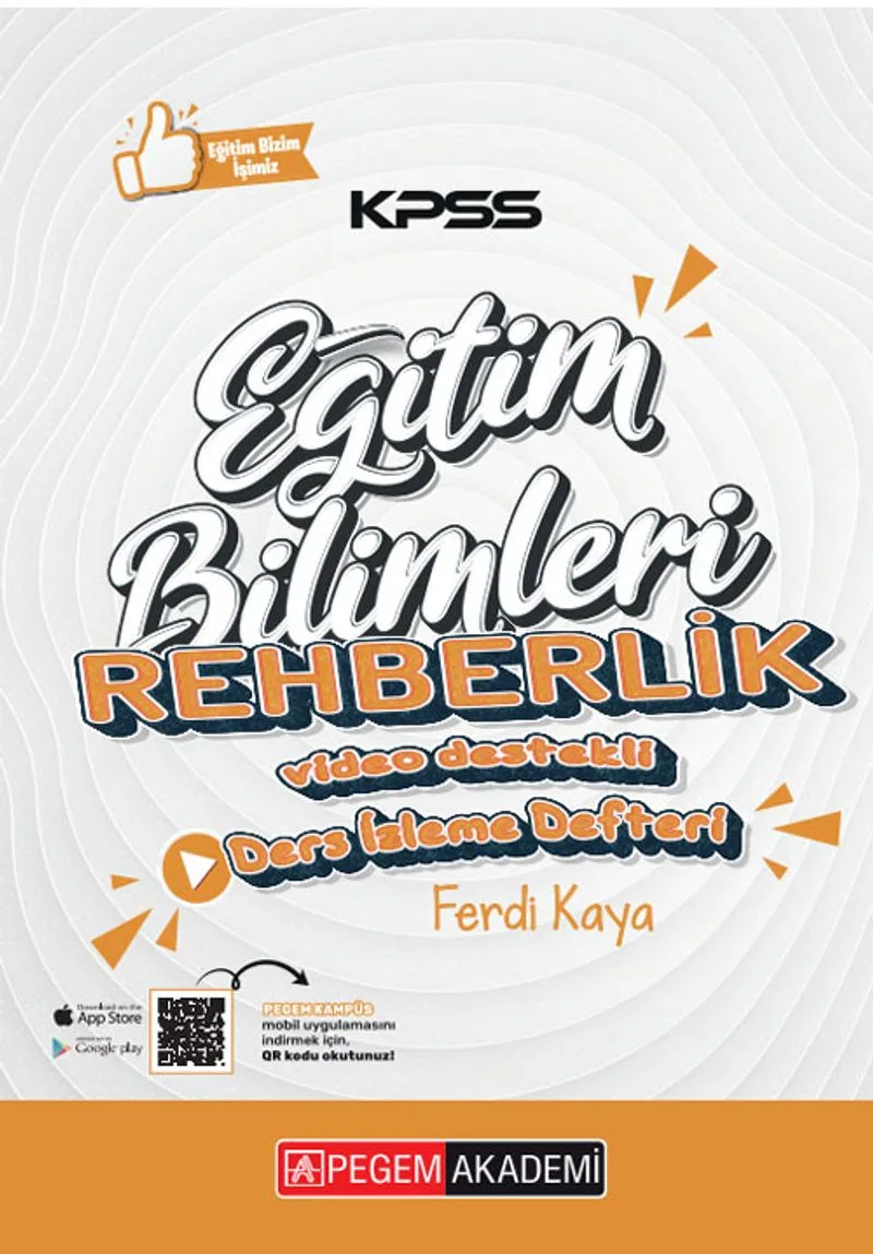 KPSS Eğitim Bilimleri Rehberlik ve Özel Eğitim Ders Notları Ders İzleme Defteri
