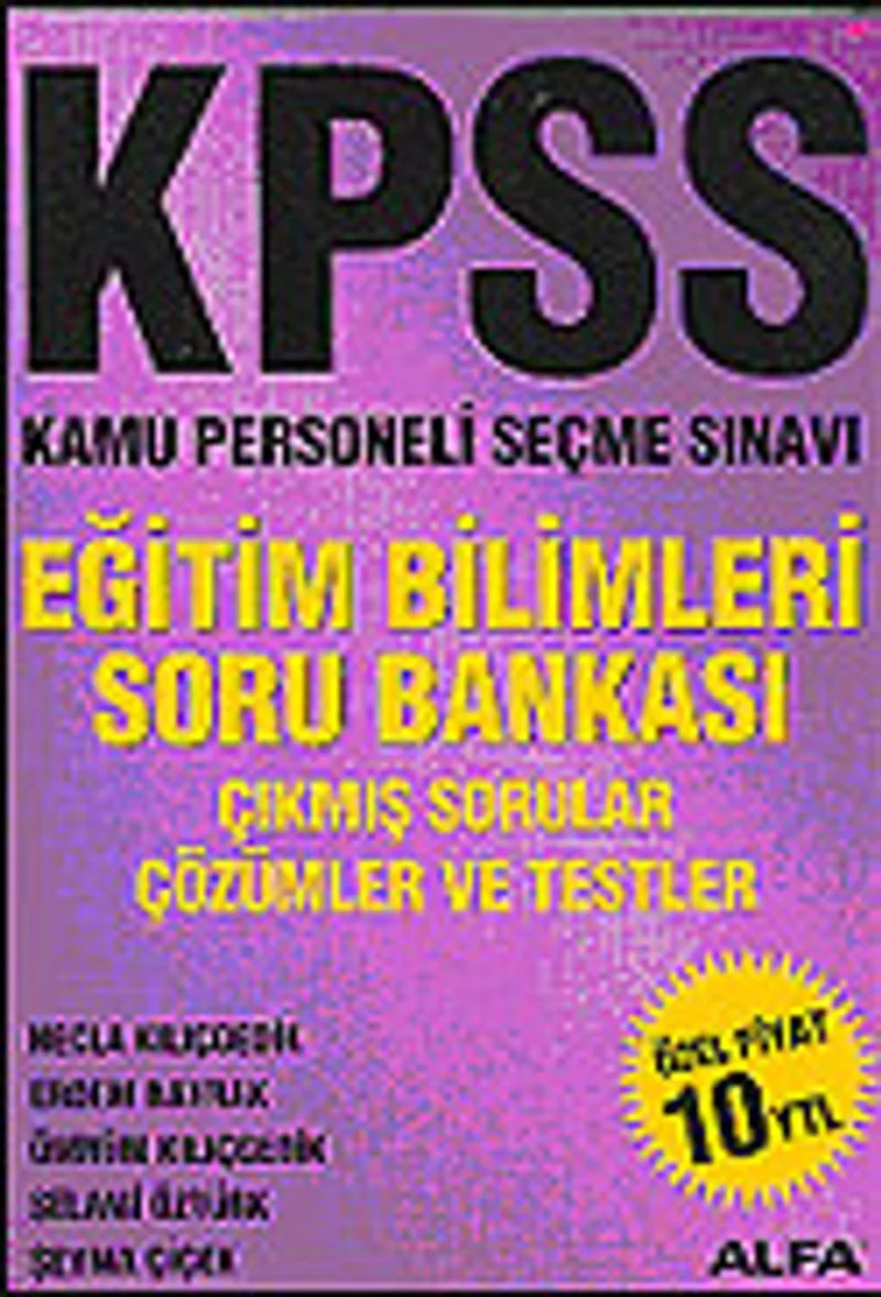 KPSS Eğitim Bilimleri Soru Bankası