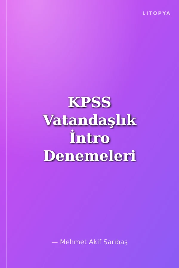 KPSS Vatandaşlık İntro Denemeleri
