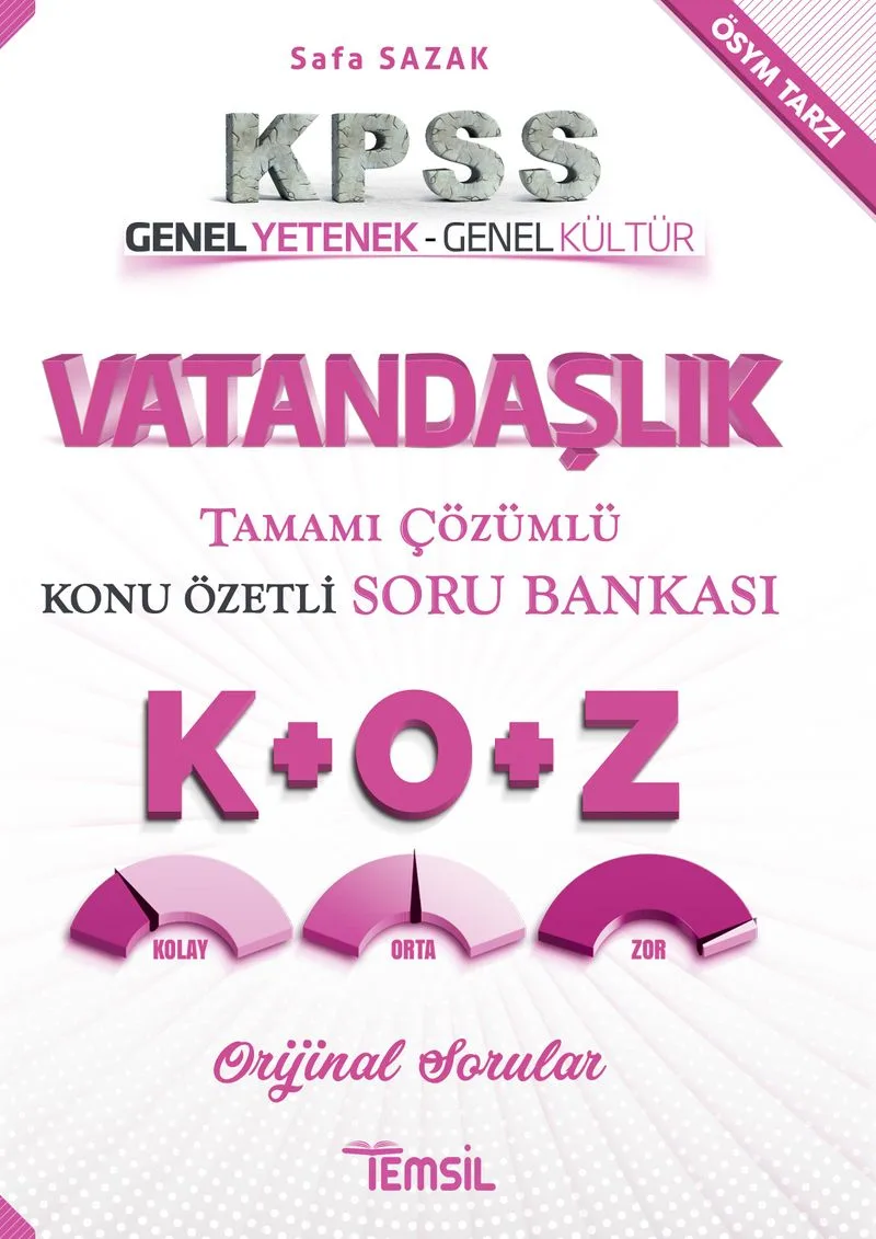 KPSS Vatandaşlık Tamamı Çözümlü Konu Özetli Soru Bankası