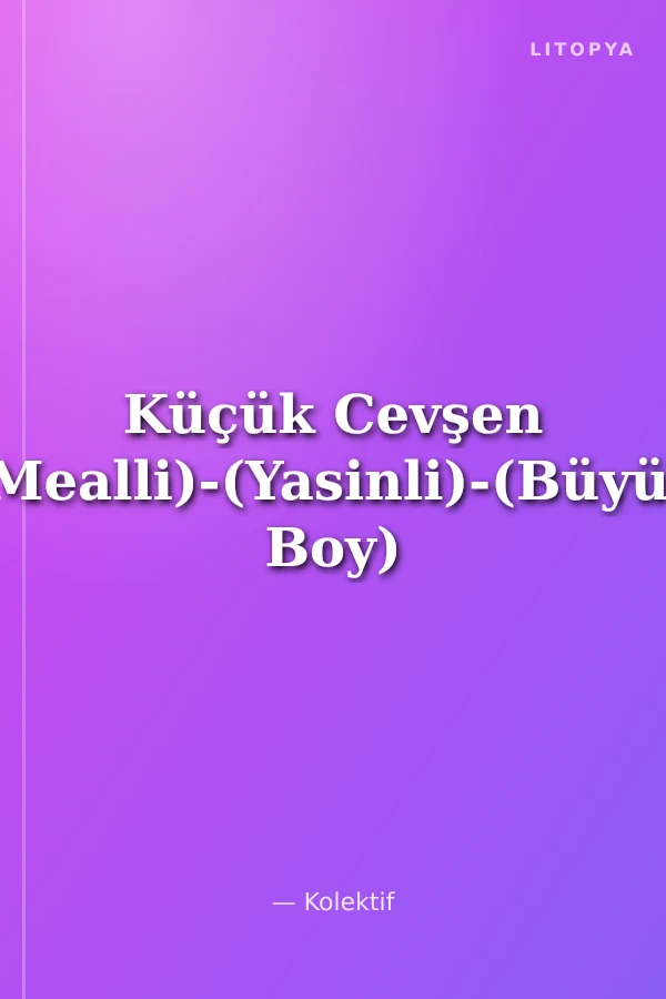 Küçük Cevşen (Mealli)-(Yasinli)-(Büyük Boy)