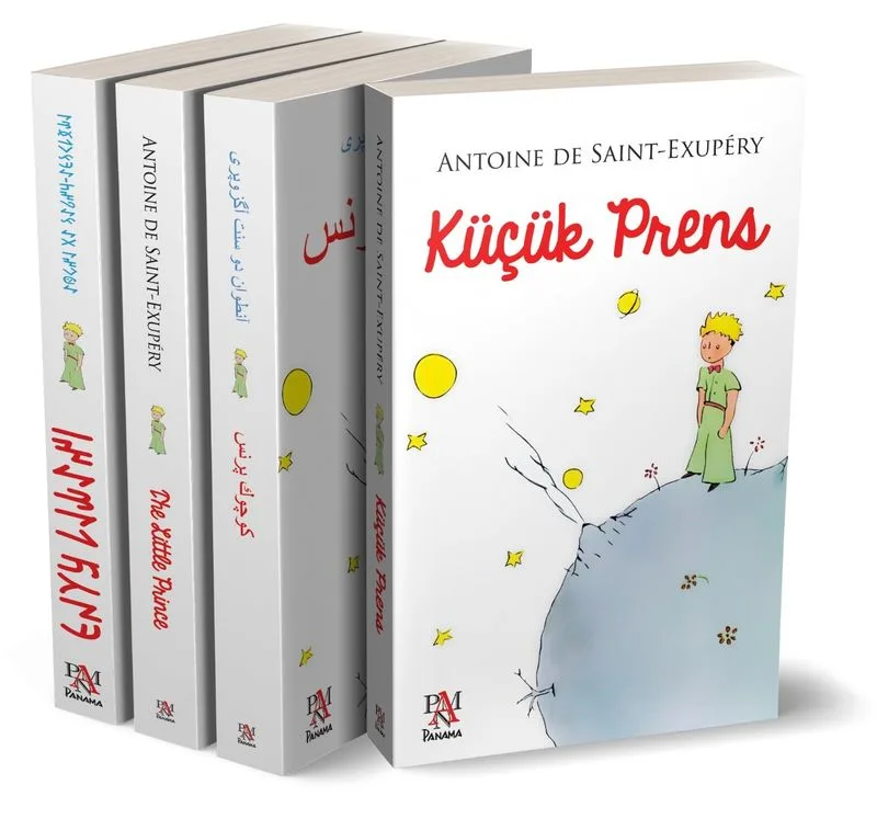 Küçük Prens Seti (4 Kitap) (İngilizce, Göktürkçe, Osmanlıca, Türkçe)